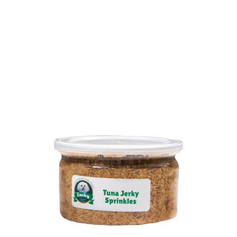 Lucky Premium Treats - Tuna Jerky Sprinkles Dog Treats, Mini Jar