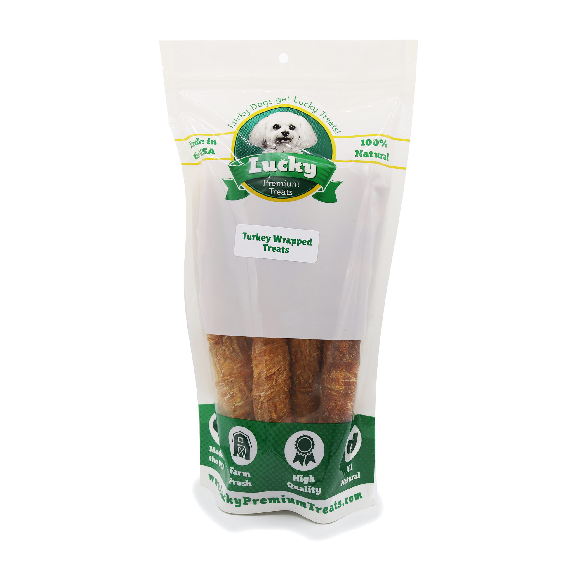 Turkey Wrapped Beefhide (Retrivers)- Lucky Premium Treats