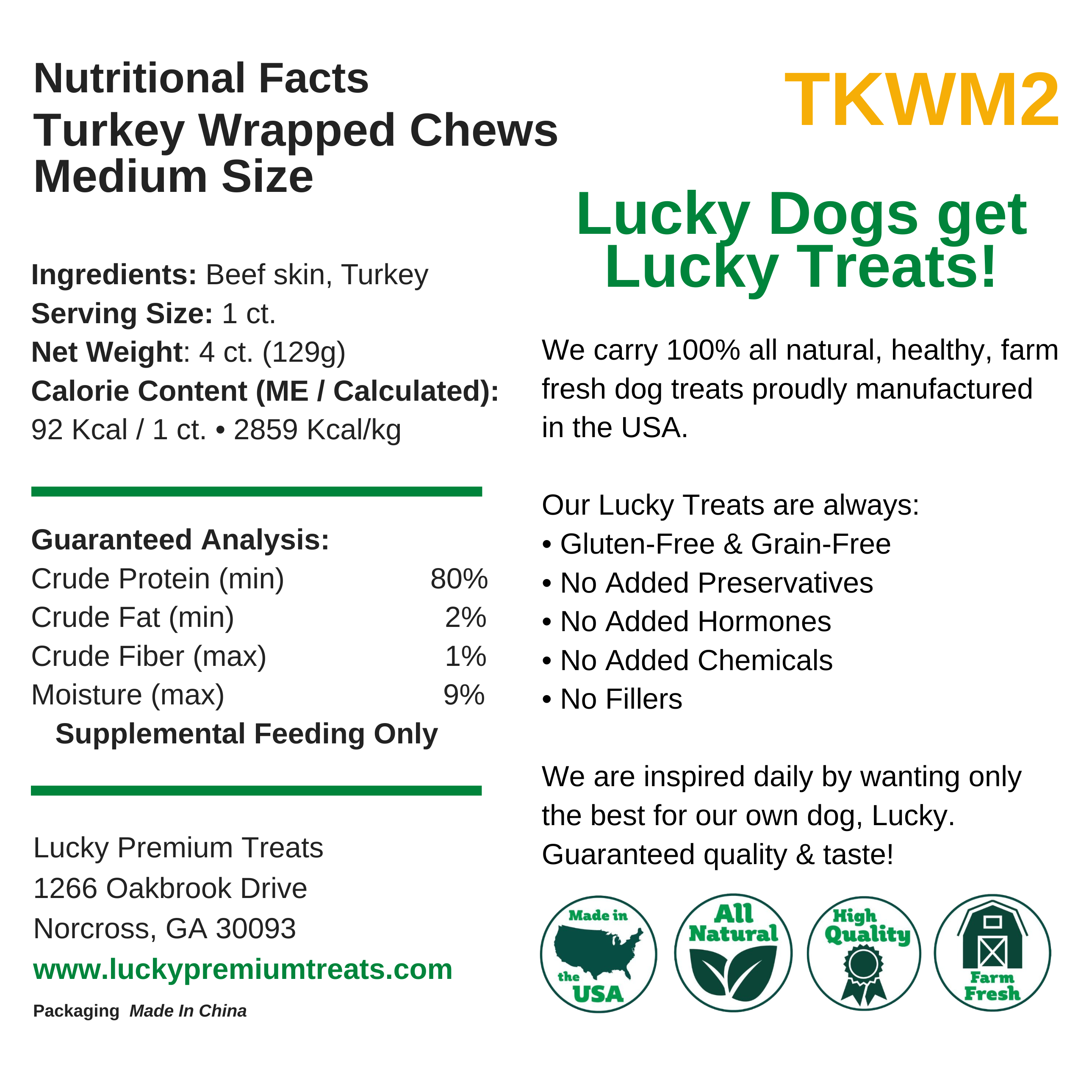 Nutritional Facts + Beefhide + Regular + All Natural + No chemicals + No added hormones + No fillers 