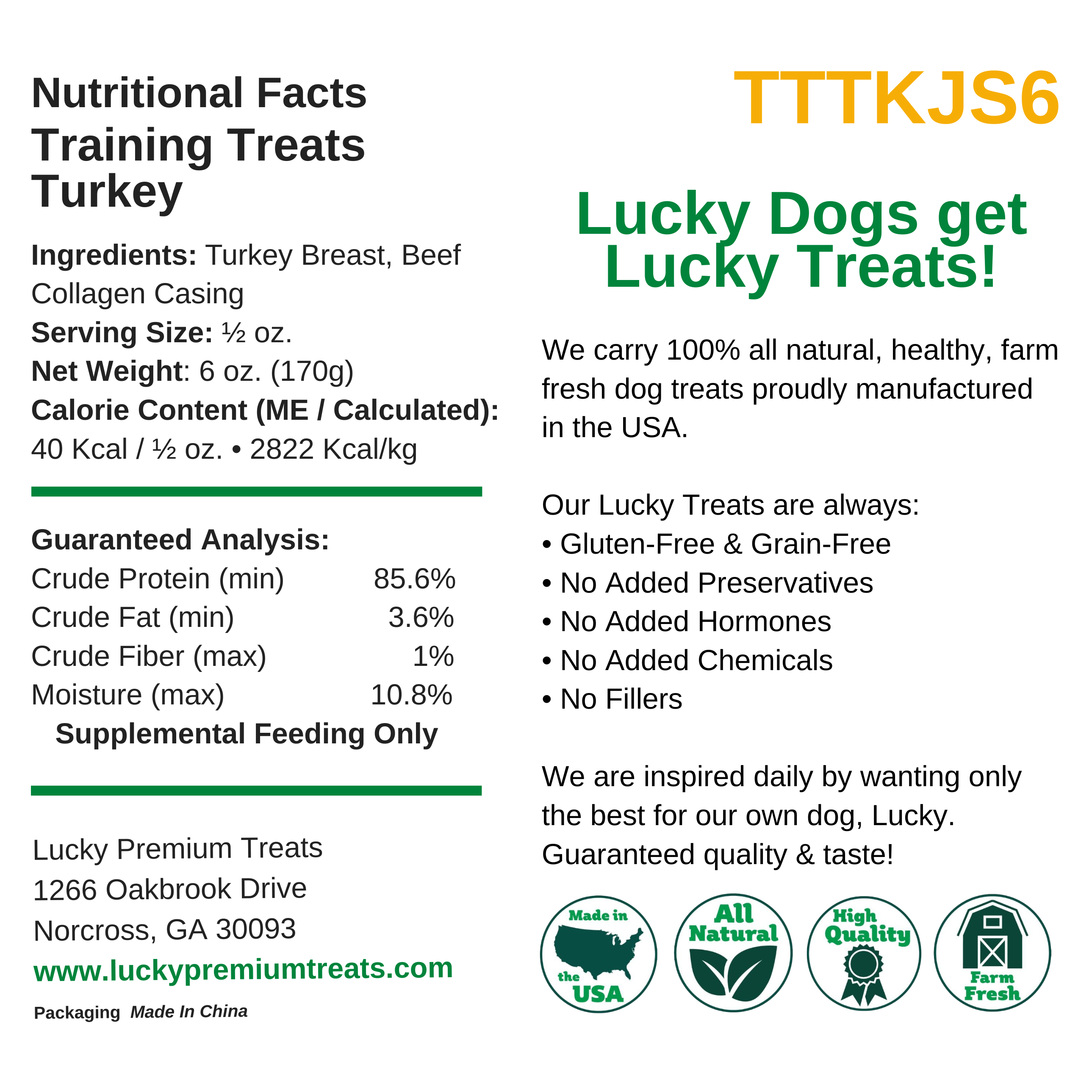 Training Treats: Turkey
