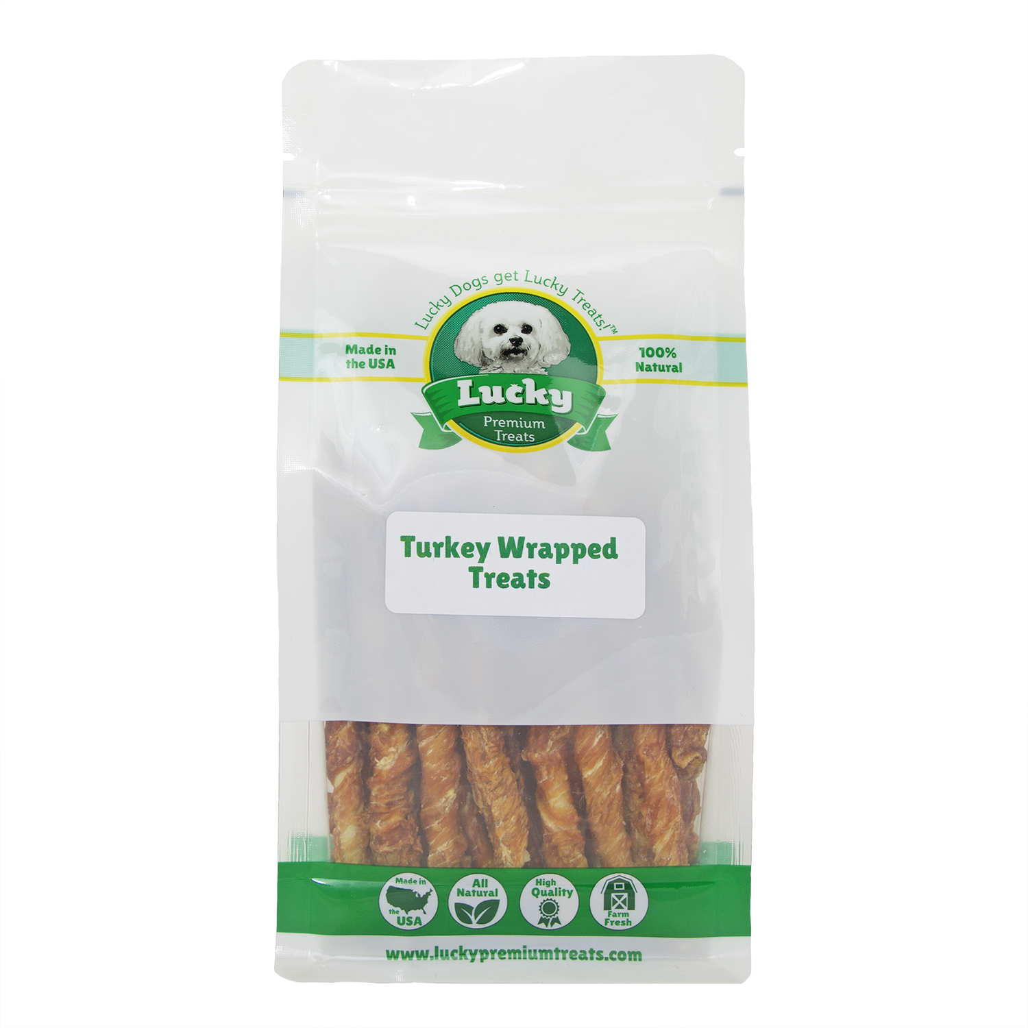 Turkey Wrapped Beefhide (Regular) - Lucky Premium Treats
