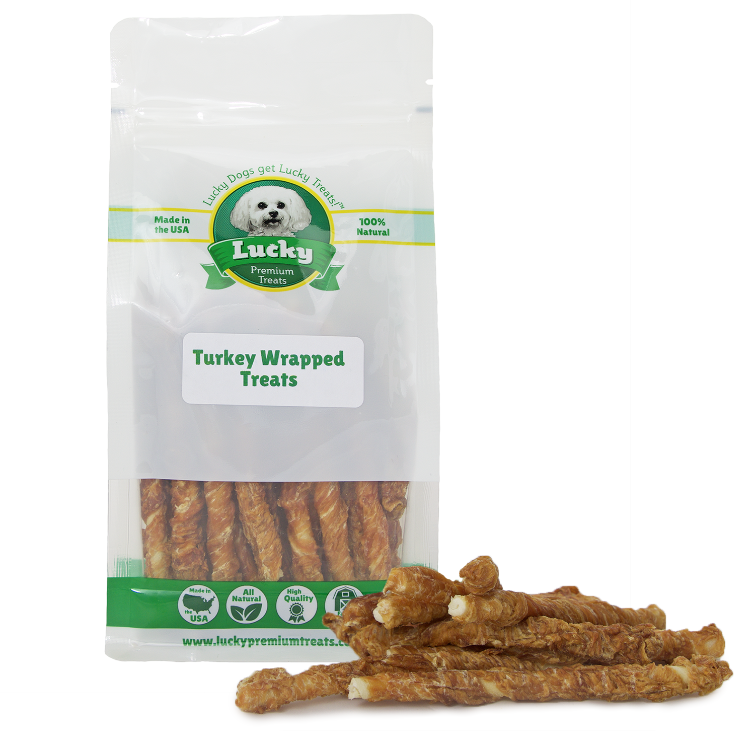 Turkey Wrapped Beefhide (Regular) - Lucky Premium Treats