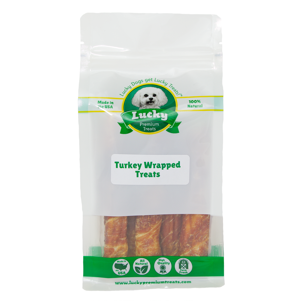 Turkey Wrapped Beefhide (Medium)- Lucky Premium Treats 