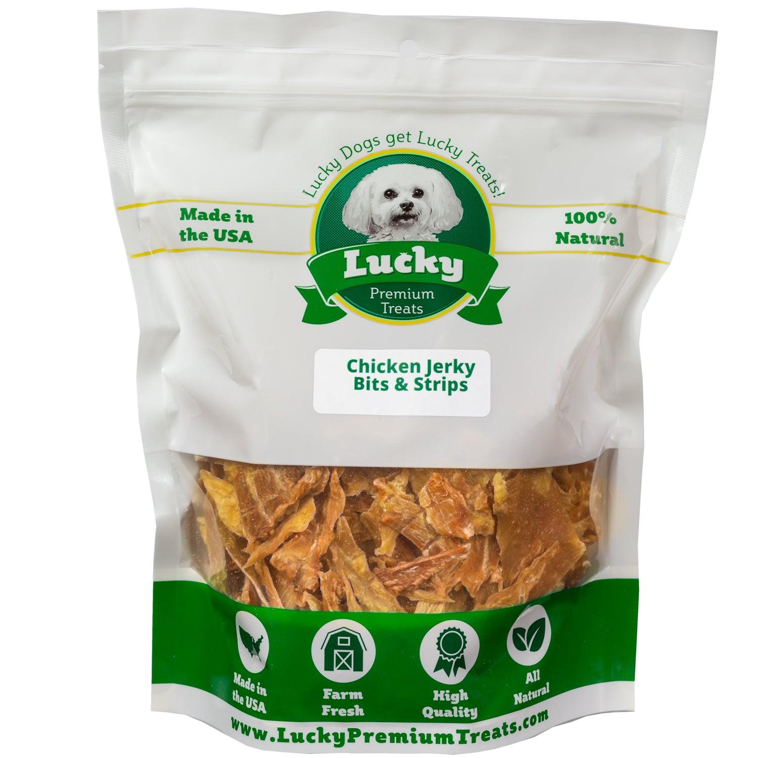 Chicken Jerky Bits & Strips - Lucky Premium Treats